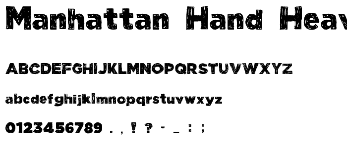 Manhattan Hand Heavy font